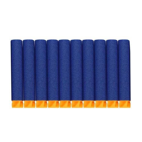 100pcs 10 Couleurs Jouet Pistolet Souple Recharge Balles Fléchettes Eva Mousse Accessoire Réutilisable (Bleu Foncé)