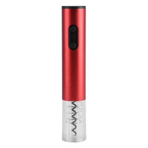 Ouvre-Bouteille Électrique Sans Fil Sans Fil En Alliage D'aluminium Avec Coupe-Feuille (Rouge)