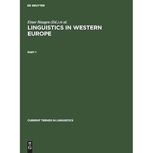 Linguistics In Western Europe. Part 1