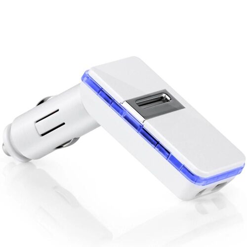 12v Purificateur D'air De Voiture Ioniseur D'anions Assainisseur Nettoyant Barre D'oxygène Huile Diffuseur De Parfum Blanc