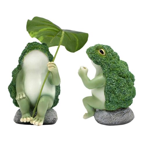 Brocoli Grenouilles Ornements D'aménagement Paysager Artisanat Durable Modèle Décoratif Pour Jardin Porche Cour