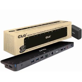 Club 3D CSV-1565 Station d'accueil USB Gen1 Type-C Triple Affichage DP1.4 Alt-Mode Smart PD3.0 avec Alimentation 100 W