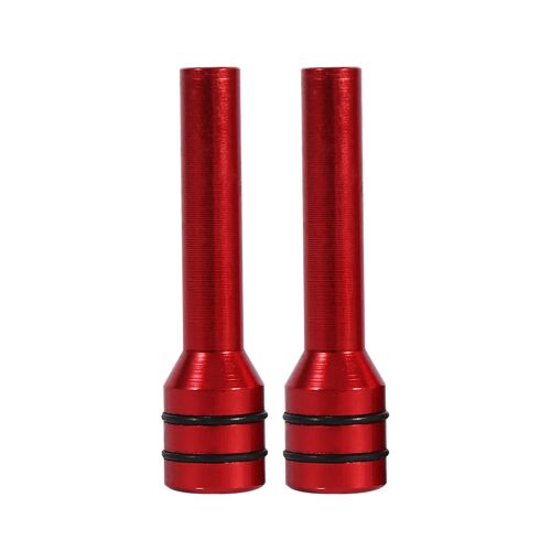 2pcs Universel Voiture Camion Aluminium Intérieur Porte Serrure Bouton Goupilles Couverture Rouge