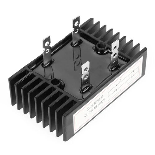 1pc 100A ampli 1600V tension 2 phases diode pont redresseur haute puissance noir