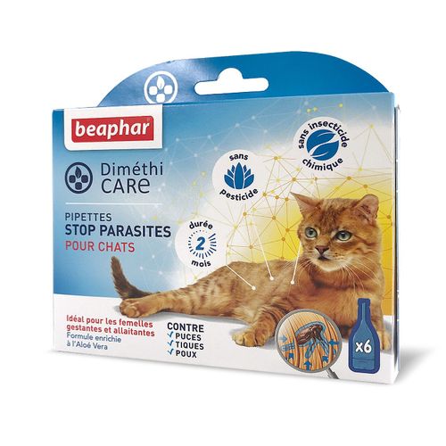Beaphar Dimethicare Pipettes Stop Parasites Chat 6 Unités