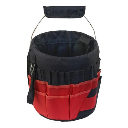 Organisateur D'outils De Seau Sac D'outils De Jardin Avec 42 Poches Organisateur D'outils Multifonctionnel Portable Résistant À L'usure Nouveau