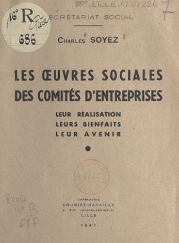 Les Oeuvres Sociales Des Comités D'entreprises