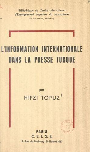 L'information Internationale Dans La Presse Turque