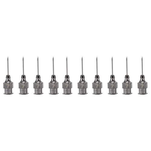 10 Pcs / Set Aiguilles De Seringue En Acier Inoxydable Pointes D'aiguille De Distribution (7 #)