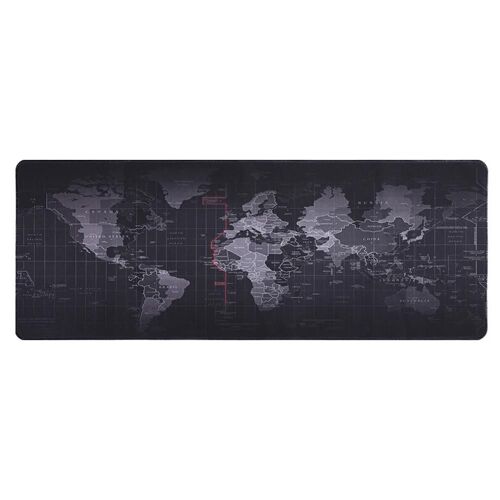Carte du monde motif tapis de souris tapis de jeu tapis de souris antidérapant avec bord cousu 300 * 800 * 2mm