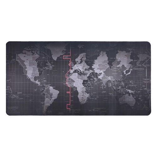 Carte du monde motif tapis de souris tapis de jeu tapis de souris antidérapant avec bord cousu 500 * 1000 * 2mm