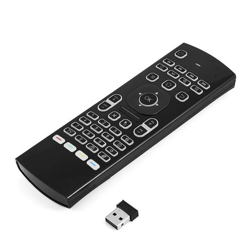 2.4G rétroéclairage Fly Air Mouse Clavier sans fil IR Learning Télécommande Pas de fonction vocale