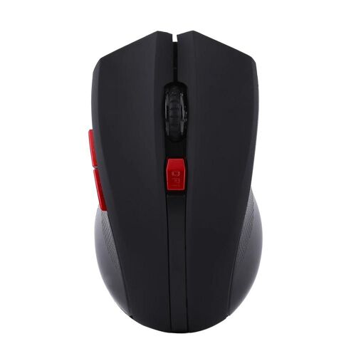 Souris de jeu optique portable sans fil sans fil 2,4 GHz Souris mécaniques pour jeux informatiques Noir