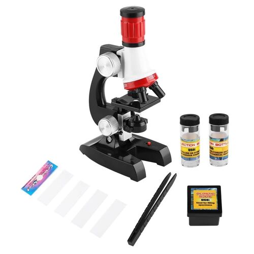 1pc 100-1200x Biologie Science Étudiant Microscope Laboratoire Led Loupe Enfant Jouet