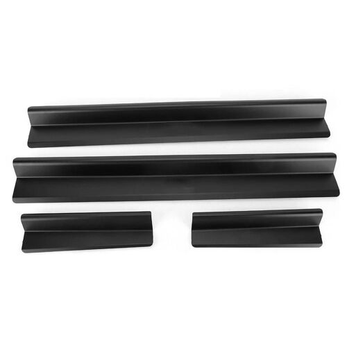 4pcs Voiture Scuff Plate Entry Guard Cover Threshold Decoration Trim Fit Pour Jeep Wrangler Jk 4 Porte 07-17noir