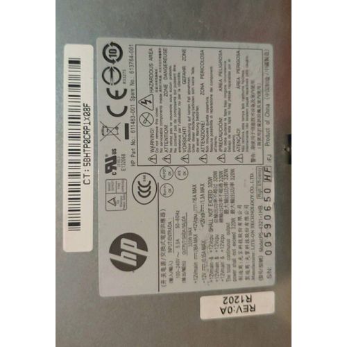 Alimentation PC HP PS-4321-1HB - 613764-001 - 611483-001 - 320W