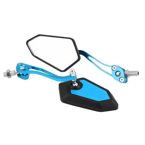 Une Paire Universelle Moto Moto Scooter Rétroviseur Vue Arrière Rétroviseurs Latéraux Bleu
