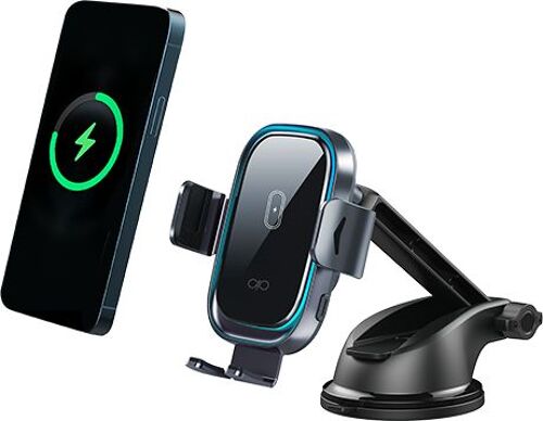 Chargeur Sans Fil Voiture 15w Qi Support Pare-Brise / Tableau De Bord Noir + Garantie À Vie Force Power Lite