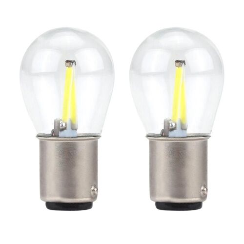 Paire De Verre 1157 Strobe Cob Led Voiture Clignotant Feu De Recul Arrière Frein Ampoule Lumière Blanche