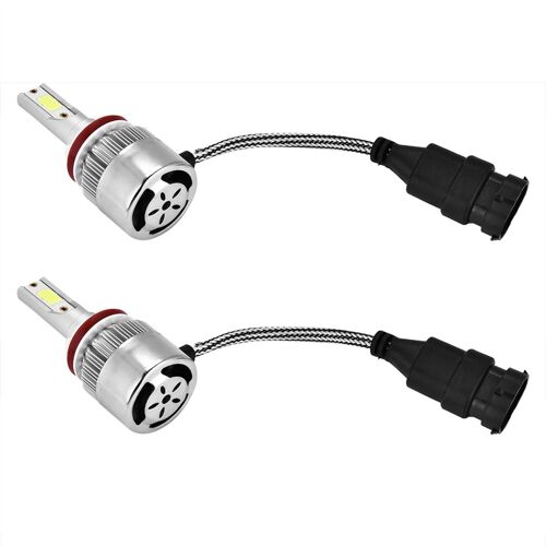 1 Paire De Voiture Led Phare 36w 6000lm Lampe Frontale Kit Blanc 6000k Pour H8 H9 H11