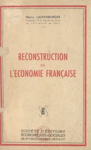 Reconstruction De L'économie Française