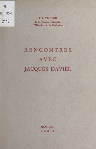 Rencontres Avec Jacques Daviel (1693-1762)