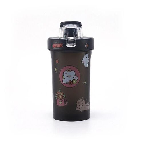 Shaker De Sport - 300ml Bouteille De Lait Shake Noir Multifonctionnelle Noir,301-400ml