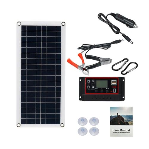 Kit solaire monocristallin Chargeur hors réseau portable pliable pour tente de camping voiture avec contrôleur 50A