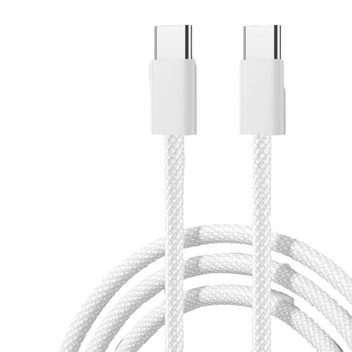 Câble De Charge Rapide Avec Câble De Charge Professionnel Durable Double De Type C Pour Téléphone,Tablette Blanc