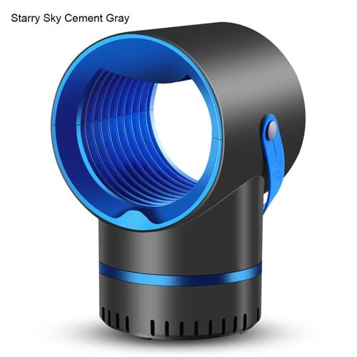 Lampe anti-moustiques USB LED Inhalation intérieure Tueur de moustiques électronique silencieux pour le bureau à domicile Ciel étoilé Gris ciment,USB droit