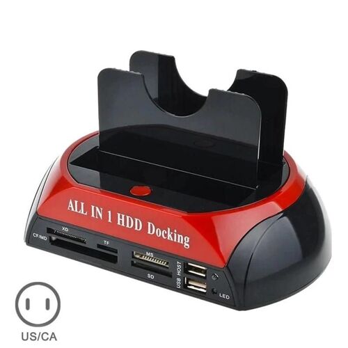 Station d'accueil pour disque dur Deux emplacements USB 3.0 vers SATA IDE Station d'accueil pour disque dur IDE 2,5 pouces Prise américaine