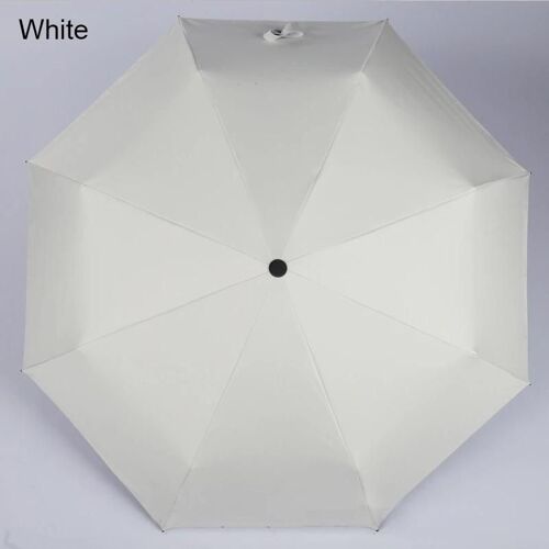Parapluie Pliant Léger Double Couche Anti-Uv Écran Solaire Parapluie Trois Plis Parapluie Unisexe Blanc