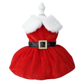Robe De Noël Pour Chien - Jupe Polaire Chaude Élégante Pour Filles,Tenue De Chiot S,A
