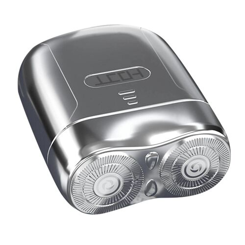 Hommes Mini Rasoir Électrique Multi-Usages Lavables Rasoirs Portable Sans Fil Rasage Machine À Barbe Argent