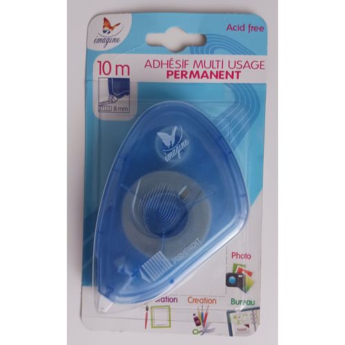 Adhésif Double Face Multi Usage Permanent Avec Dévidoir X 10 Mètres