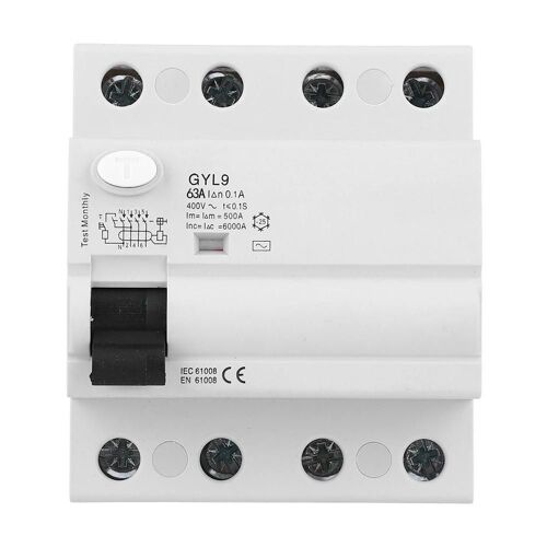 4P disjoncteur différentiel disjoncteur protection contre les fuites Équipement électrique 25A / 40A / 63A 400VAC GYL963A