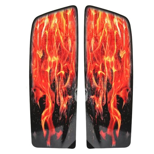 2pcs Universel Imperméable 3d Couleur Autocollants Moto Accessoire Décoratif