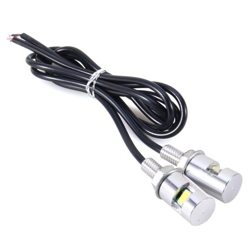 Voiture Blanche Led Smd 12v Plaque D'immatriculation Boulon À Vis Lampe Lumineuse Avec Câble De 55cm