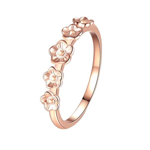 Romad À La Mode Femmes Dame Bague Fleur Forme Cuivre Bijoux Cadeau Pour Mariage (#1)
