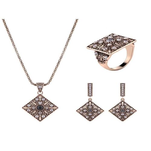 Mode Femme Mariée Ethnique Géométrie Bijoux Ensembles Alliage Collier / Oreille Stud / Bague (Or)