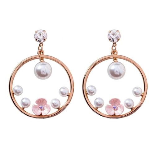 1pair À La Mode Femmes Rondes Boucles D'oreilles Oreilles Décorations Bijoux Accessoire