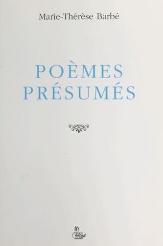 Poèmes Présumés