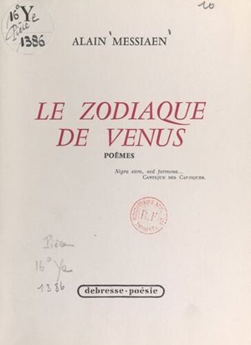 Le Zodiaque De Vénus