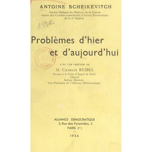 Problèmes D'hier Et D'aujourd'hui