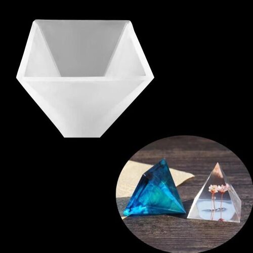 Pyramide Silicone Pochoir Résine Fabrication De Bijoux Modèle Époxy Pendentif Artisanat Outil De Bricolage 50 * 50mm