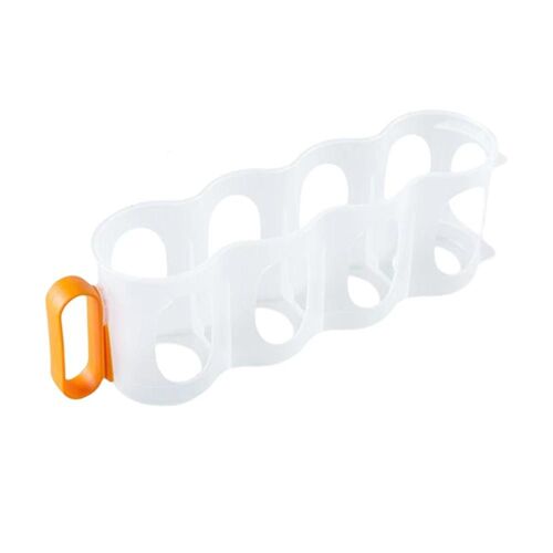 Organisateur de réfrigérateur de cuisine Clear Space - Boîte de rangement orange avec 4 grilles Orange,quatre grilles