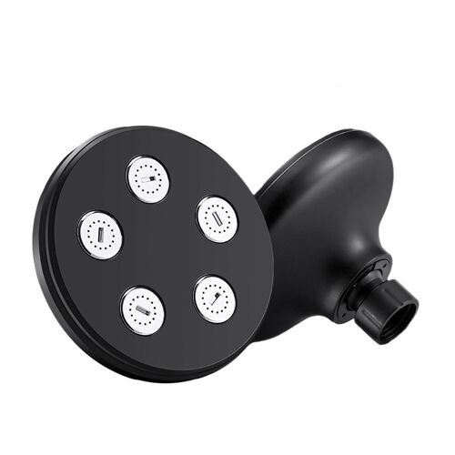 Remplacement de la pomme de douche haute pression ronde Pomme de douche à installation facile à remplacer pour les motels d'hôtel à la maison Noir