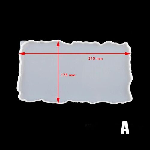Grand Plateau En Silicone Fluides Artiste Moule Sous-Verres Irréguliers Résine Époxy Art Fournitures Faites Votre Propre Plateau Moule En Résine A
