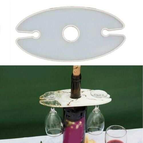 Silicone Wine Rack Moule En Résine Plateau En Verre Moule En Résine Époxy Fabrication De Bouteille Porte-Gobelet Outil D'artisanat Nouveau