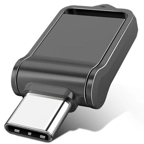 Mini disque USB en métal de type C clés USB étanches pour tablette téléphone noir,2 To